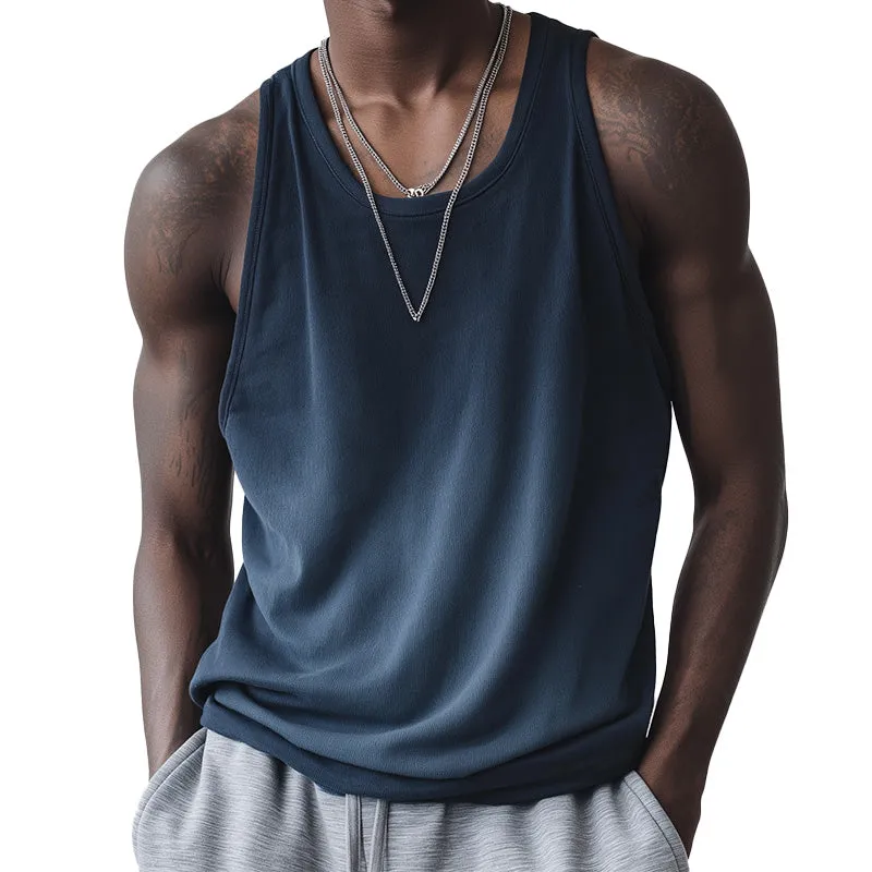 Men's Western Cowboy Style Gradient Printed Cotton Tank Top MTA2101E4P sold by Manly