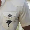 Men's Summer Western Cowboy Style Embroidered Cotton And Linen Short-Sleeved Shirt MTA2102E7P sold by Manly