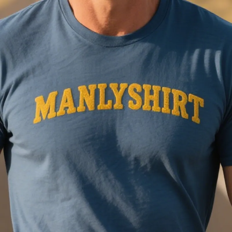 Men's Spring And Summer Fashion Casual American Western Style Tough Guy Cotton Blended Letter Towel Three-dimensional Embroidered Short-sleeved T-shirt MTA2024E1K sold by Manly product image thumbnail 5