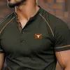 Men's Casual Henley Neck Short Sleeve T-Shirt MTA1905E1X sold by Manly