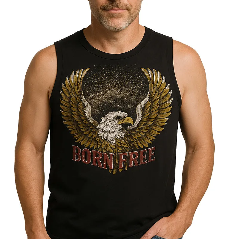 Men's Summer Western Denim Printed Cotton Tank Top MTA2060E2P sold by Manly