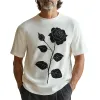 Men's Summer Minimalist Knitted Jacquard Thin Short Sleeve T-shirt MTA2056E9P sold by Manly