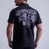 Men's Summer Fashion Floral Embroidery Blended Short Sleeve Casual Shirt MTA2009E1P sold by Manly