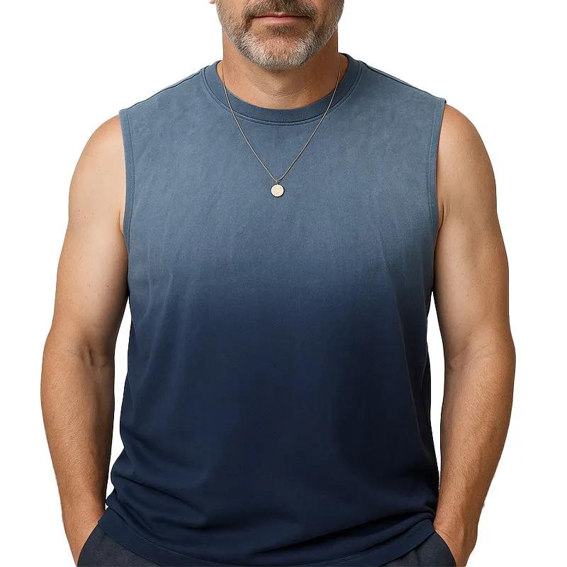 Men's Summer Fashion Simple Gradient Cotton Tank Top MTA2026E3P sold by Manly