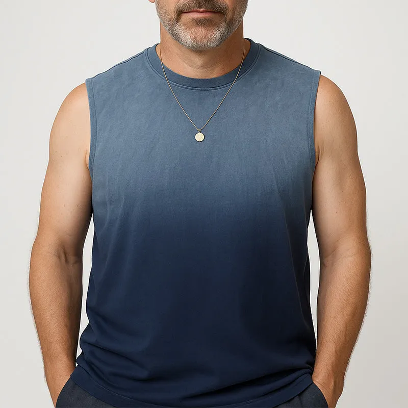 Men's Summer Fashion Simple Gradient Cotton Tank Top MTA2026E3P sold by Manly product image thumbnail 2