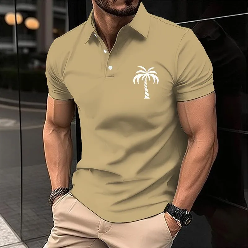 Men's Casual Beach Coconut Short-sleeved Polo Shirt 06111162TO sold by Manly product image thumbnail 2