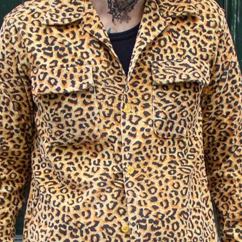 Men's Casual Vintage Leopard Pocket Jacket 23560863TO sold by Manly product image thumbnail 3
