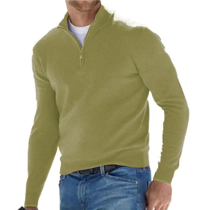 Men's Solid Color Zip Pullover Sweater 80501121X sold by Manly product image thumbnail 3