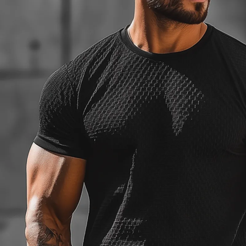 Men's Retro Casual Solid Color Round Neck Short Sleeve T-Shirt MTA1610E5TO sold by Manly product image thumbnail 3