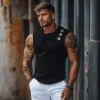 Men's Casual Breathable Cotton Round Neck Button Decoration Slim Fit Tank Top MTA2696E6M sold by Manly