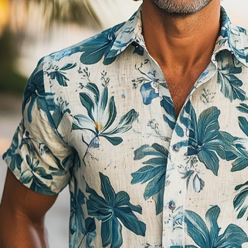 Men's Summer Casual Vacation Beach Print Short-Sleeved Shirt MTA2682E5U sold by Manly product image thumbnail 4