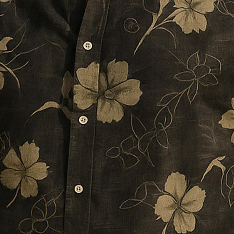 Men's Summer Lightweight Fashion Printed Linen Short Sleeve Shirt MTA2705E5P sold by Manly product image thumbnail 3