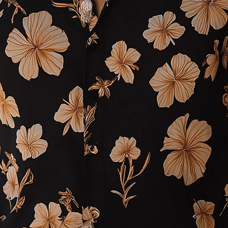 Men's Summer Light Breathable Fashion Printed Linen Short-Sleeved Shirt MTA2747E7P sold by Manly product image thumbnail 3