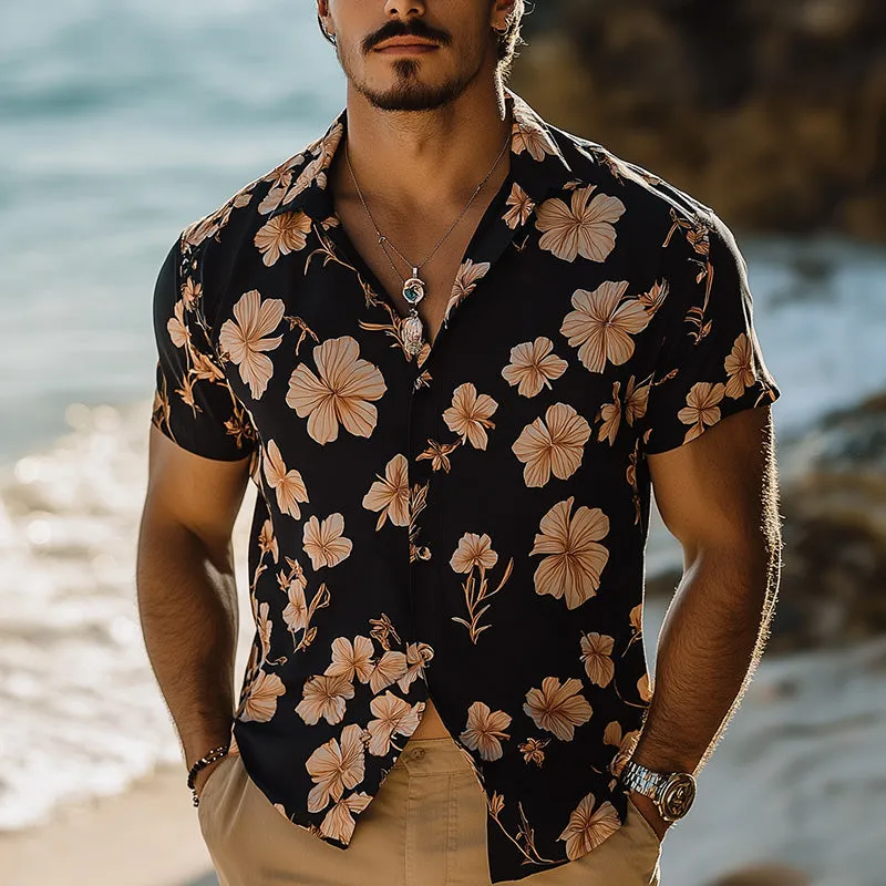 Men's Summer Light Breathable Fashion Printed Linen Short-Sleeved Shirt MTA2747E7P sold by Manly product image thumbnail 2