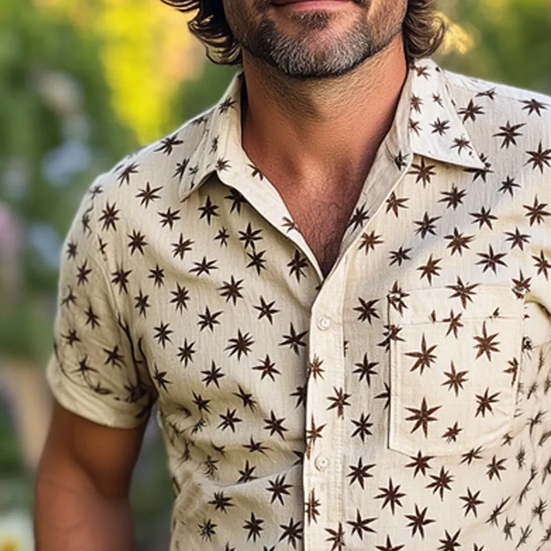 Men's Summer Exquisite Printed Casual Short Sleeve Shirt MTA2635E3U sold by Manly product image thumbnail 4