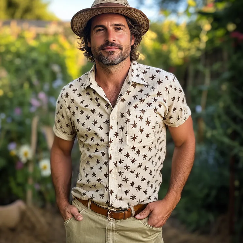 Men's Summer Exquisite Printed Casual Short Sleeve Shirt MTA2635E3U sold by Manly product image thumbnail 3