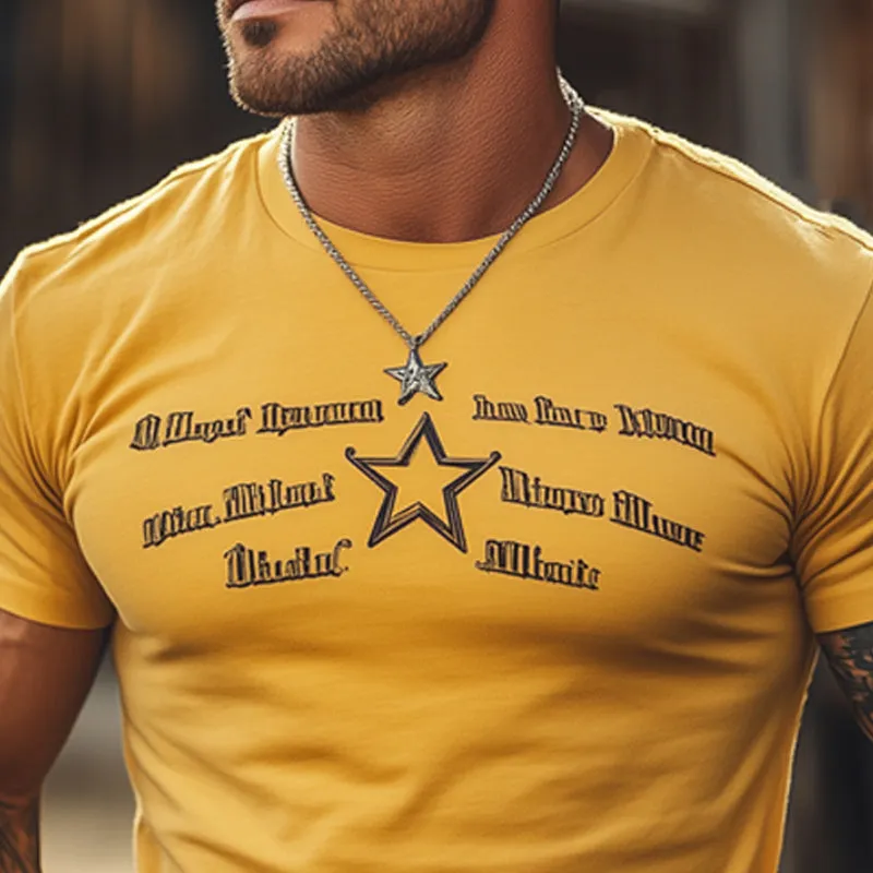 Men's Summer Comfortable Embroidered Round Neck Short Sleeve T-Shirt MTA2948E3U sold by Manly product image thumbnail 4