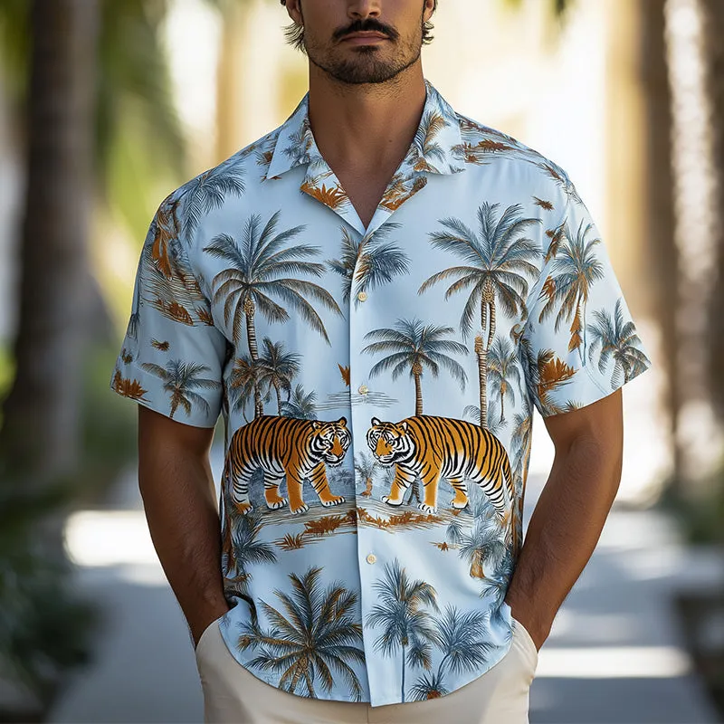Men's Summer Fashion Printed Satin Short Sleeve Shirt MTA2855E9P sold by Manly product image thumbnail 2