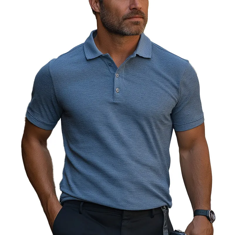Men's Summer Fashion Colorful Modal Short Sleeve Polo Shirt MTA2873E8P sold by Manly