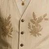 Men's Summer Fashion Linen Embroidered Vest MTA2892E7P sold by Manly