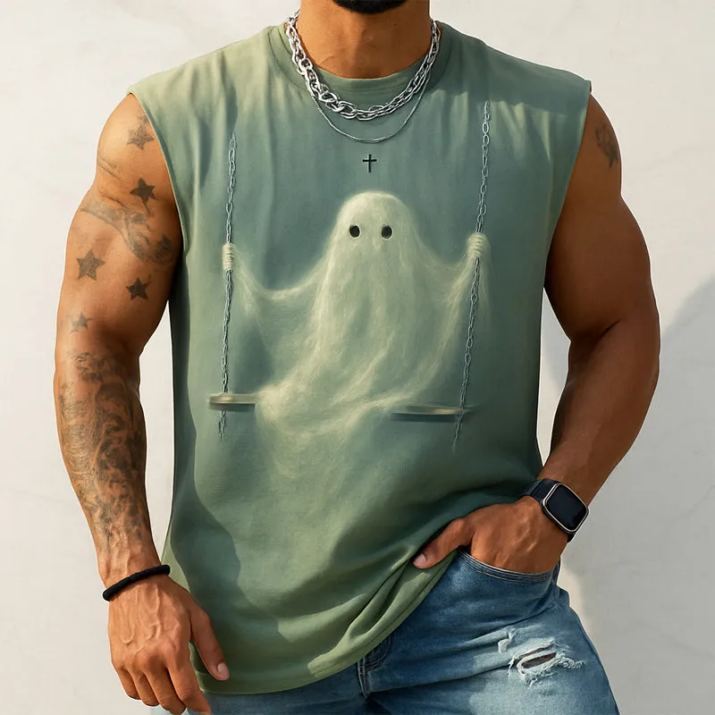 Men's Summer Fashion Printed Round Neck Tank Top MTA2826E6U sold by Manly product image thumbnail 2