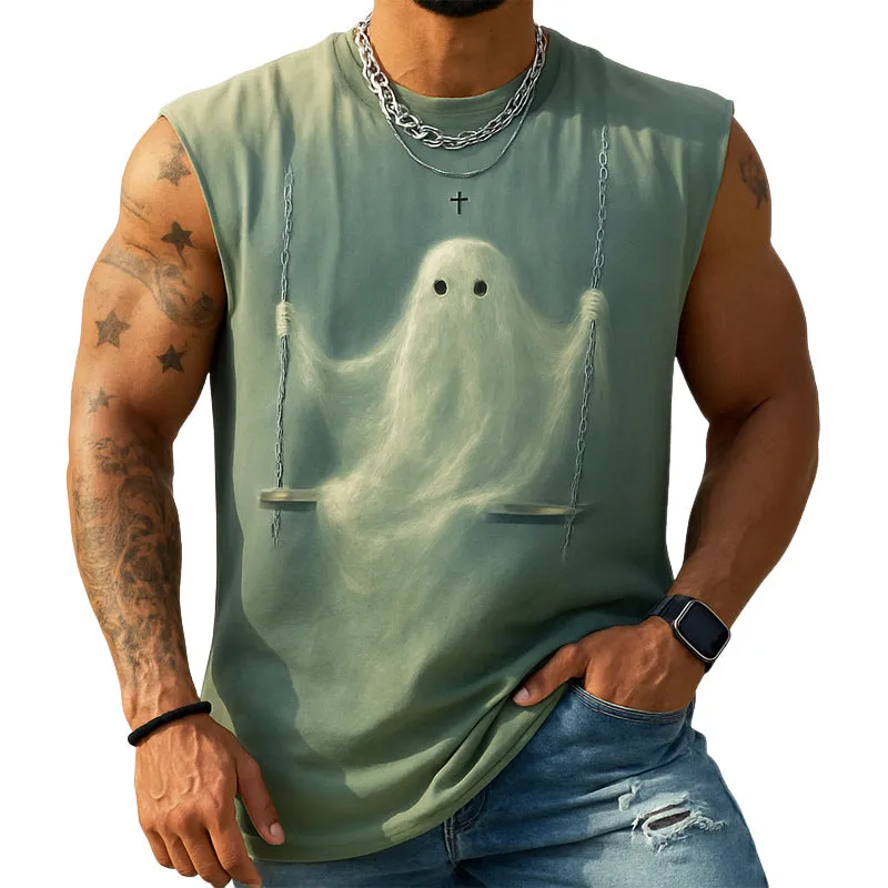 Men's Summer Fashion Printed Round Neck Tank Top MTA2826E6U sold by Manly