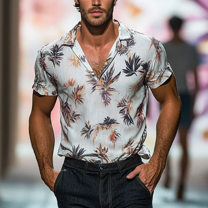 Men's Holiday Print Pullover Lapel Short Sleeve POLO Shirt MTA3074E1X sold by Manly product image thumbnail 2