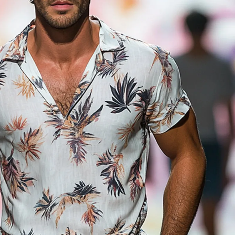 Men's Holiday Print Pullover Lapel Short Sleeve POLO Shirt MTA3074E1X sold by Manly product image thumbnail 4