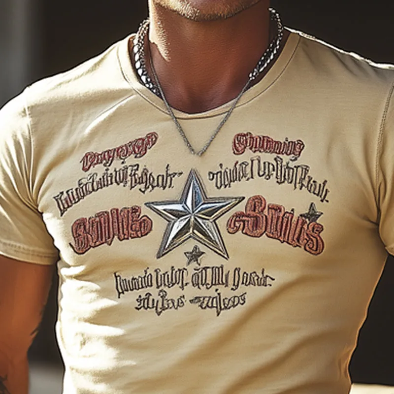 Men's Summer Exquisite Printed Short Sleeve T-Shirt MTA2933E6U sold by Manly product image thumbnail 4