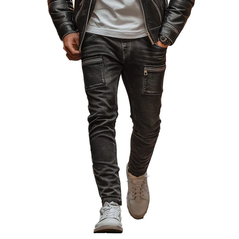Men's Summer Washed Pocket Slim Jeans MTA3028E4P sold by Manly