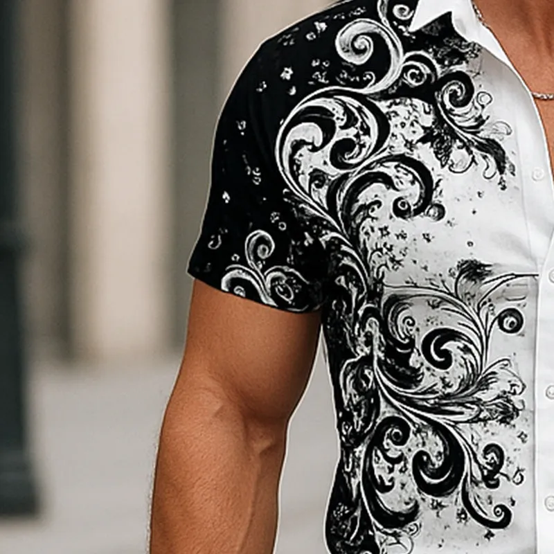 Men's Summer Fashion Printed Cotton Short Sleeve Shirt MTA0361F3P sold by Manly product image thumbnail 3