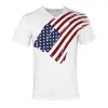 Men's V-neck Flag Print Casual Short-sleeved T-shirt 72881804X sold by Manly
