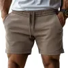 Men's Casual Cotton Washed Elastic Waist Drawstring Sports Shorts MTA0440F4M sold by Manly
