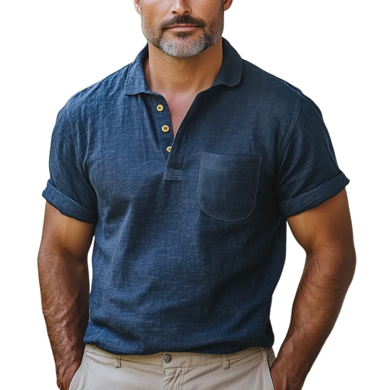 Men's Summer Business Comfortable Polo Neck T-Shirt MTA0481F8U sold by Manly