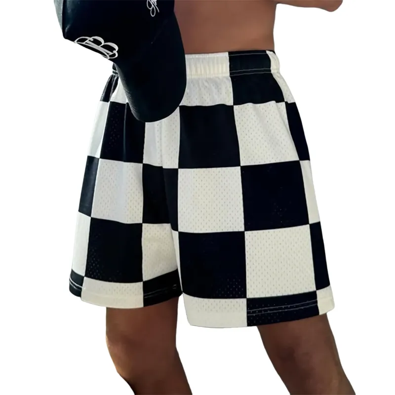 Men's Summer Checkerboard Mesh Breathable Sports Shorts MTA0463F3U sold by Manly