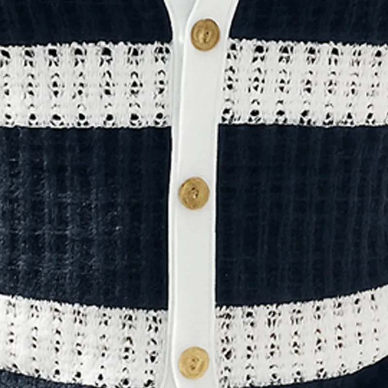 Men's Summer Business Striped Knitted Short Sleeve Shirt MTA0529F1U sold by Manly product image thumbnail 3