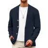 Men's Solid Color Cotton And Linen Single-Breasted Blazer MTA0316F4X sold by Manly