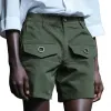 Men's Fashion Breathable Cotton Eyelet Decoration Multi-Pocket Loose Cargo Shorts MTA0609F3M sold by Manly
