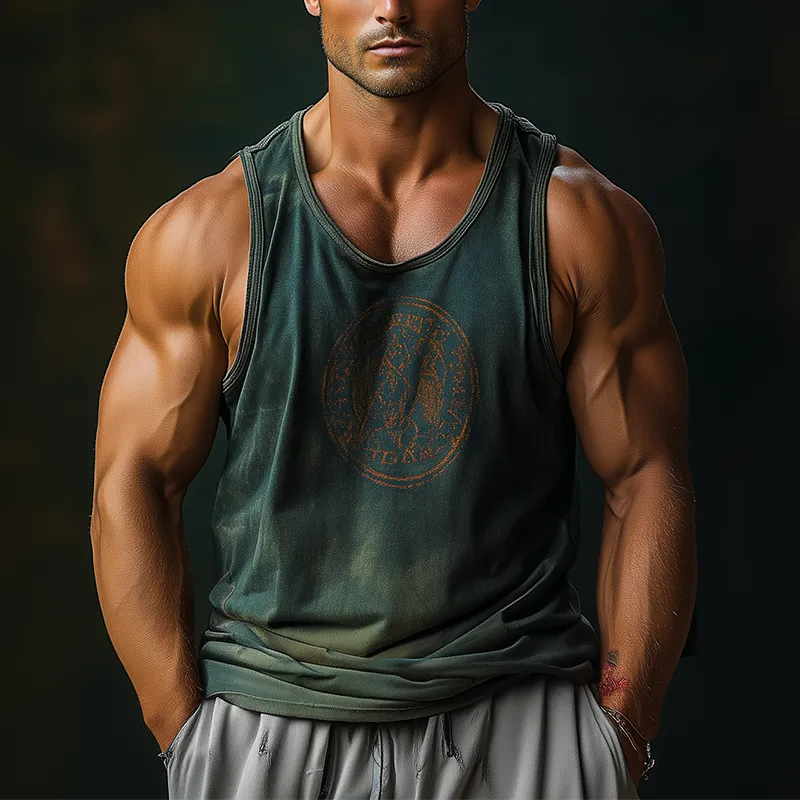 Men's Summer Fashion Printed Gradient Polyester Blend Tank Top MTA0650F5P sold by Manly product image thumbnail 2