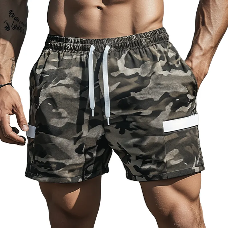 Men's Classic Casual Outdoor Sports Mesh Camouflage Fabric Breathable Elastic Waist Shorts MTA0508F4K sold by Manly