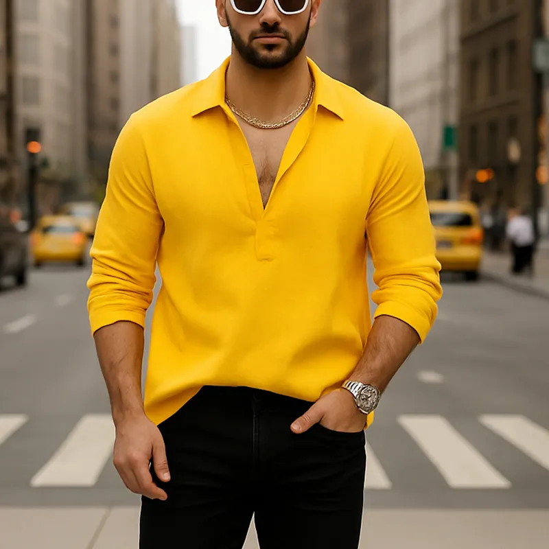 Men's Summer Lightweight Breathable Linen Long Sleeve Shirt MTA0557F6P sold by Manly product image thumbnail 3