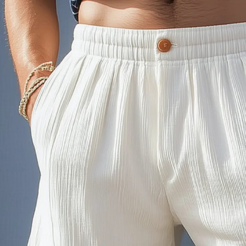 Men's Summer Elastic Waist Casual Shorts MTA0418F2U sold by Manly product image thumbnail 3