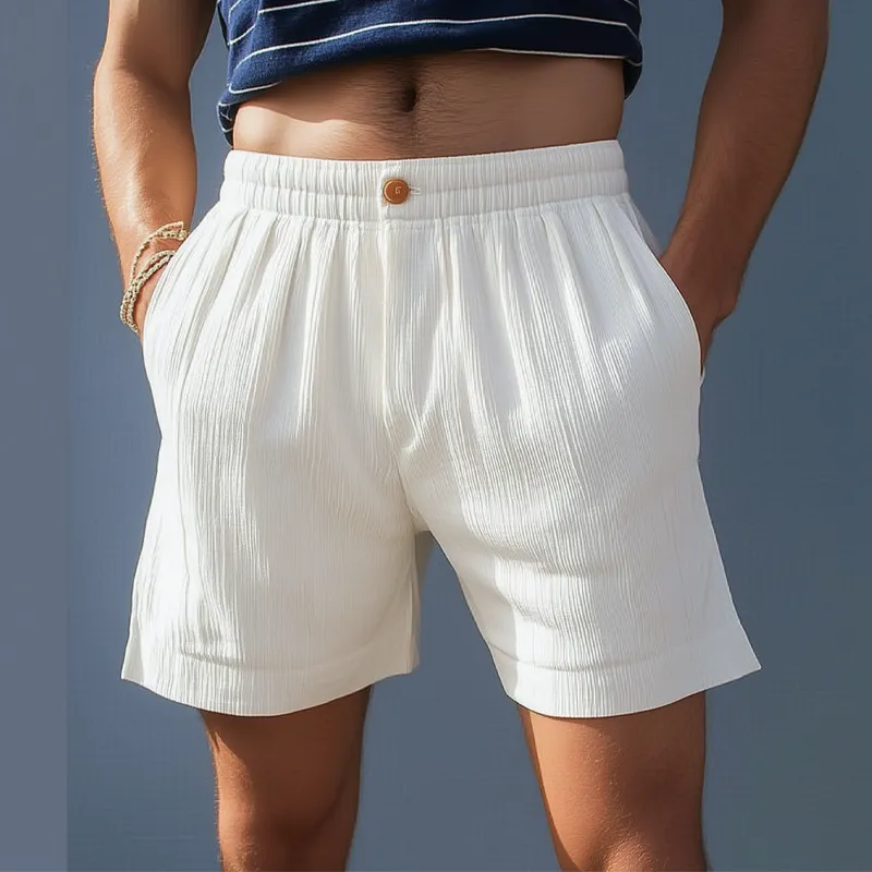 Men's Summer Elastic Waist Casual Shorts MTA0418F2U sold by Manly product image thumbnail 2