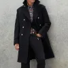 Men's Vintage Lapel Wool Blend Double-Breasted Mid-Length Coat 28292699M sold by Manly