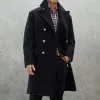 Men's Vintage Lapel Wool Blend Double-Breasted Mid-Length Coat 28292699M sold by Manly