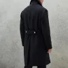 Men's Vintage Lapel Wool Blend Double-Breasted Mid-Length Coat 28292699M sold by Manly