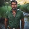 Men's Summer Classic Textured Short Sleeve Shirt MTA0740F5U sold by Manly