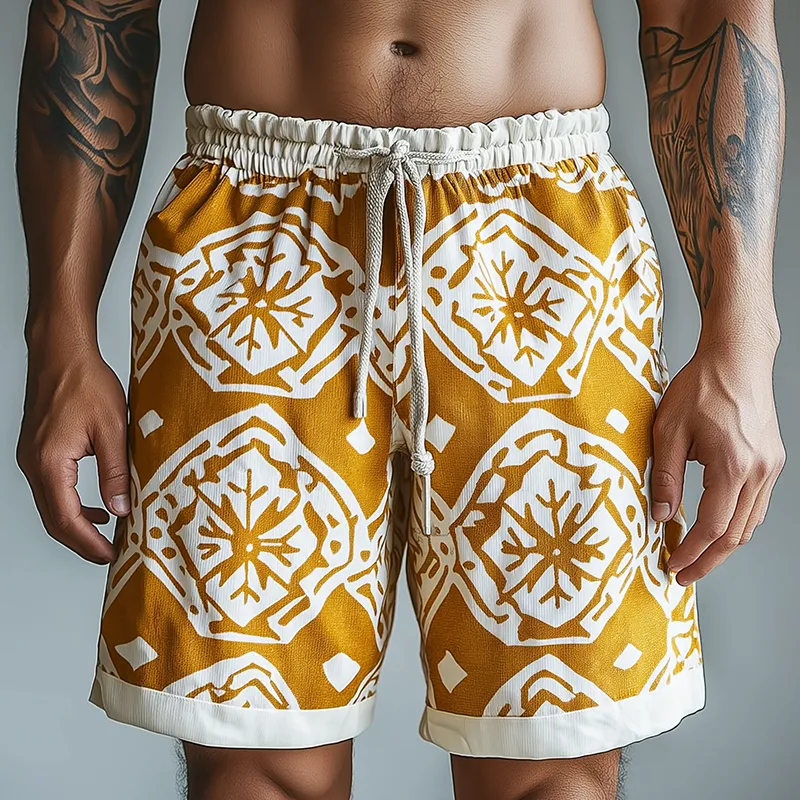 Men's Summer Fashion Printed Polyester Blended Casual Shorts MTA0986F1P sold by Manly product image thumbnail 2