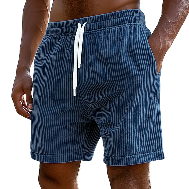 Men's Summer Casual Corduroy Lace-Up Sports Shorts MTA0924F4U sold by Manly