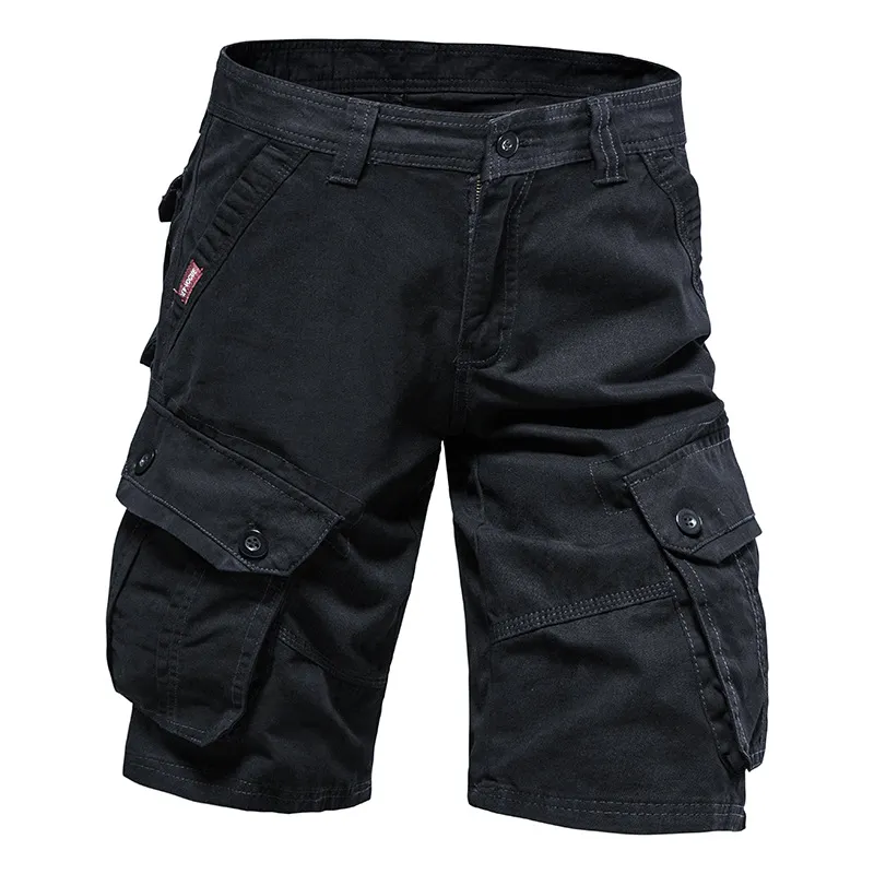 Men's Solid Color Casual Multi-Pocket Cargo Shorts MTA1171F3X sold by Manly product image thumbnail 4